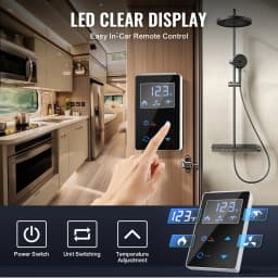 SucceBuy RV Tankless Water Heater Instant Shower 15 x 15 in Optimized Comfort Performance Hot Water Ideal for RVers' Family