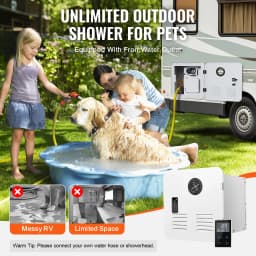 SucceBuy RV Tankless Water Heater Instant Shower 15 x 15 in Optimized Comfort Performance Hot Water Ideal for RVers' Family