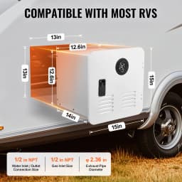 SucceBuy RV Tankless Water Heater Instant Shower 15 x 15 in Optimized Comfort Performance Hot Water Ideal for RVers' Family