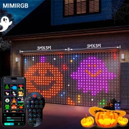 LED Decoration RGB curtain Smart Lights App Controlled String Fairy Lights DIY Pattern and Text Programmable Music Sync Reote