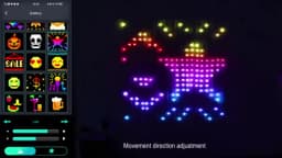 LED Decoration RGB curtain Smart Lights App Controlled String Fairy Lights DIY Pattern and Text Programmable Music Sync Reote