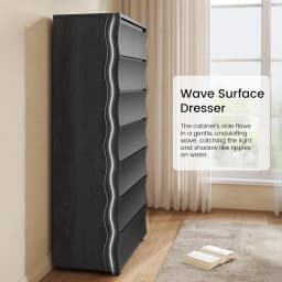 61.1" Tall 8 Drawer Wood Dresser for Bedroom Closet Hallway Storage, Customized
