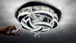 Crystal Ceiling Lamp Led Chandelier Modern Penadant Lighting Fixture For Living Dining Room Bedroom Decorate Lustre RC Dimmable
