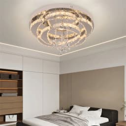 Crystal Ceiling Lamp Led Chandelier Modern Penadant Lighting Fixture For Living Dining Room Bedroom Decorate Lustre RC Dimmable