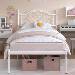 Twin Bed Frame with Headboard, Heavy Duty Metal Platform Bed with Under Bed Storage