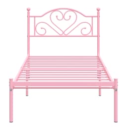 Twin Bed Frame with Headboard, Heavy Duty Metal Platform Bed with Under Bed Storage
