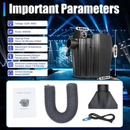 6000W Dry Ice Fog Machine, Dry Ice Smoke Machine Effect with Tube, High Density Smoke Machine with Tube Adjustable Temperature