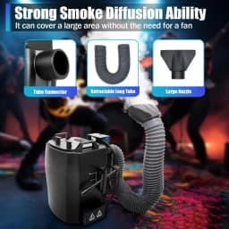 6000W Dry Ice Fog Machine, Dry Ice Smoke Machine Effect with Tube, High Density Smoke Machine with Tube Adjustable Temperature