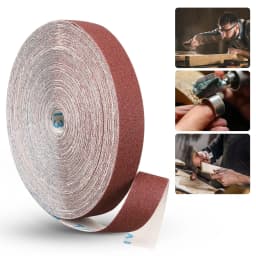 1inch Emery Cloth Rolls, Continuous Sandpaper (2m / 5m) Suitable for Wood Sanding, Metal Polishing, Car Detailing