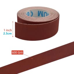 1inch Emery Cloth Rolls, Continuous Sandpaper (2m / 5m) Suitable for Wood Sanding, Metal Polishing, Car Detailing