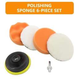 KKJOY 6pcs/set Car Polishing Sponge Pads Kit Foam Pad Buffer Kit Polishing Machine Wax Pads 3/4/5 Inch for Removing Scratches