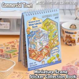 3D Cabin Scene Stickers Book Visual Stacking Cartoon Scene Sticker Collection DIY Cabin Scene Toy Game Stickers