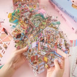 3D Cabin Scene Stickers Book Visual Stacking Cartoon Scene Sticker Collection DIY Cabin Scene Toy Game Stickers