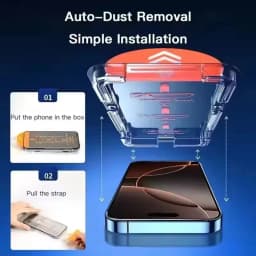 1-5PCS Dust Free Install Tempered Glass For iPhone 18 17 Pro Max 17 Air 16 15 14 13 12 11 16e X XR XS 7 8 Plus Screen Protectors