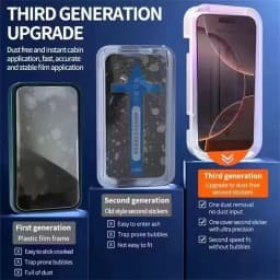 1-5PCS Dust Free Install Tempered Glass For iPhone 18 17 Pro Max 17 Air 16 15 14 13 12 11 16e X XR XS 7 8 Plus Screen Protectors