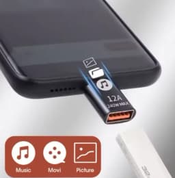 12A USB 3.0 To Type C Adapter LED OTG USB C Male to USB A Female Connector For iPhone 15 Tablet Notebook Android Phones Adapter