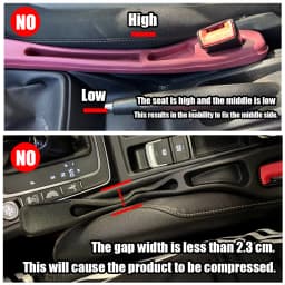 2pcs Car Seat Gap Filler, Dual Slot Design, Car Interior Accessories, Phone & Key Storage Box, Car Slot Pad, Seat Gap Fillers