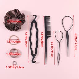 1109pcs Women Dark Hair Accessories Set Elastic Seamless Ponytail Scrunchies Small Rubber Bands Fashion Hair Ties Headbands