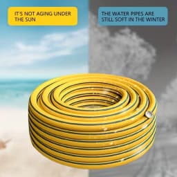 5/10/20m Heavy-Duty Rubber Garden Hose - Scratch & Wear Resistant, Leak-Proof, All-Season for Home, Balcony & Car Washing
