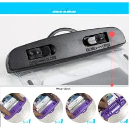 PVC Transparent Waterproof Phone Pouch Luminous Touchscreen Dry Bag with Seal Lock for Swimming Diving Hot Spring Rafting