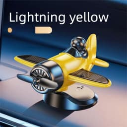 Solar Powered Rotating Airplane Car Dashboard Ornament 360° Auto Spin Decor Airplane Ornaments Car Interior Decoration