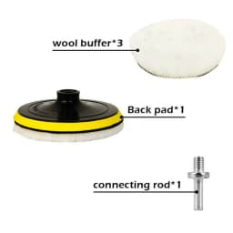 KKJOY 4" Pads Polishing Wheel for Electric Drill Polisher Sanding And Buffing Accessory