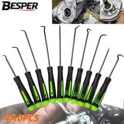 4/10Pcs Precision Pick and Hook Set Car Oil Seal/O‑Ring Seal Gasket Pick Mini Precision Hooks Professional Extractor Remover