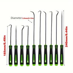 4/10Pcs Precision Pick and Hook Set Car Oil Seal/O‑Ring Seal Gasket Pick Mini Precision Hooks Professional Extractor Remover