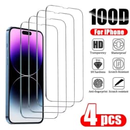 1-4Pcs Protective Glass For iPhone 18 Pro Max 17 16 15 14 13 12 11 Screen Protector For iPhone XR X XS 7 8 Plus 12 13 Mini Glass