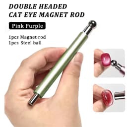 1/2Pcs Nail Cat Eye Magnetic Ball With Nail Magnetic Stick Tool Set Double-head Strong Magnet Pen 3D Cat Eye Gel Nail Supplies