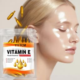 Vitamin E Deep Moisturizing Capsule Essence, Hydrates and Smooths Skin, Contains Plant-Based Squalane, Vitamin C, Deep Hydration and Skin Brightening Essence (0.4Gx30 Capsules)/Bag-1 Bag