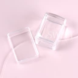 Square Nails Art Stamping Plates Kit French Manicure Transparent Silicone Polish Stencil Template Seal Stamper Scraper Nail Tool