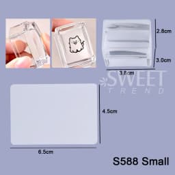 Square Nails Art Stamping Plates Kit French Manicure Transparent Silicone Polish Stencil Template Seal Stamper Scraper Nail Tool