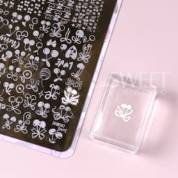 Square Nails Art Stamping Plates Kit French Manicure Transparent Silicone Polish Stencil Template Seal Stamper Scraper Nail Tool
