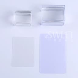 Square Nails Art Stamping Plates Kit French Manicure Transparent Silicone Polish Stencil Template Seal Stamper Scraper Nail Tool
