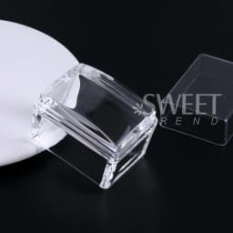 Square Nails Art Stamping Plates Kit French Manicure Transparent Silicone Polish Stencil Template Seal Stamper Scraper Nail Tool