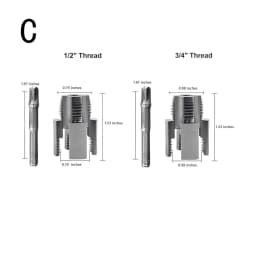 Pipe Thread Cutting Tool Integrated Internal & External Pipe Threading Tool Electric Drill Compatible PVC Pipe Threader Kit