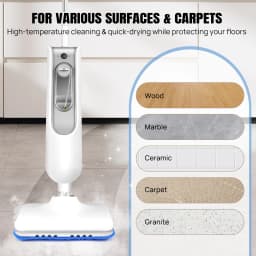 12 IN 1 Electric Steam Mop with 120 Degree Rotatable Head for Floor Cleaning,5000W Steam Cleaner 400ML Water Tank Handheld Mop