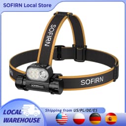 SOFIRN Headlamp HS22 2500lm 18650 4000mAh Flashlight 2700-6000K Stepless SFT25R LED Color Temperature Adjustment Dual Switch