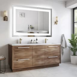 JHK 36"x 24"LED Bathroom Vanity Mirror for Wall Memory Function Tempered Glass with Front Light and Backlit For Living Room