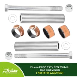 Roykaw Golf Cart Spindle and Kingpin Bushing for EZGO RXV 2008-up & TXT/PDS 2001-up, OEM# 70745-G01, 70648-G01, 614034