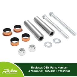 Roykaw Golf Cart Spindle and Kingpin Bushing for EZGO RXV 2008-up & TXT/PDS 2001-up, OEM# 70745-G01, 70648-G01, 614034