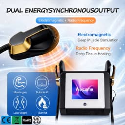 Portable 2026 RF Technology EMS Electromagnetic Body Shaping Machine Belly Arm Weight Loss Cellulite Reduction Muscle Stimulator