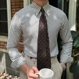 Summer British Casual Seersucker Striped Long Sleeve Shirt Men's Slim Casual Business Shirt High Quality Camisa Social Masculina