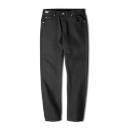 Maden Men Baggy Denim Jeans American Retro Pure Black Mid-waist Jeans Water Washed Straight Pocket Classic Style Tannin Pants