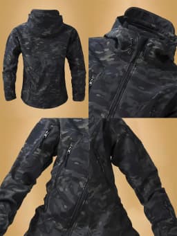 Men's Outdoor Tactical Jacket Winter Waterproof Insulation Camouflage Jacket Fishing Hunting Jacket Mens Lightweight Rain Jacket