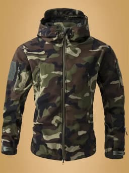 Men's Outdoor Tactical Jacket Winter Waterproof Insulation Camouflage Jacket Fishing Hunting Jacket Mens Lightweight Rain Jacket
