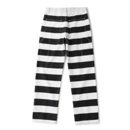 16oz 100% Cotton Heavyweight Striped Work Pants - Thick Canvas Rock & Roll Motorcycle Trousers / Amekaji Rider's Jeans OKONKWO