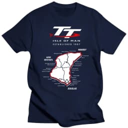 Cool Isle of man TT Map T Shirts Pure Natural Cotton Man Nice T-Shirt