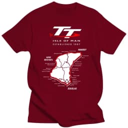Cool Isle of man TT Map T Shirts Pure Natural Cotton Man Nice T-Shirt